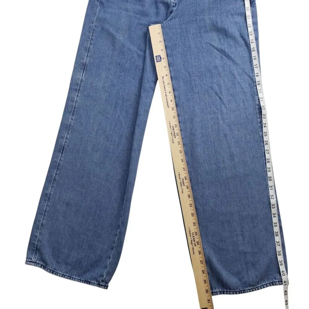 COS Wide Leg Denim Jeans Womens 38 US 8 Blue High Rise - Picture 6 of 8